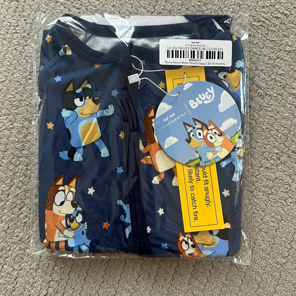 Little sleepies bluey shorty romper 18-24
